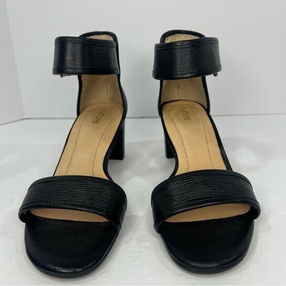 New! Nurture Leila Leather Slip On Cushioned Open Toe Women’s Heeled Sandals 8M - Picture 3 of 10